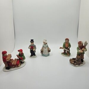 Vintage Lefton Christmas Figurines Bundle Lot – 5 Pieces  1989–1996 Geo Z Lefton